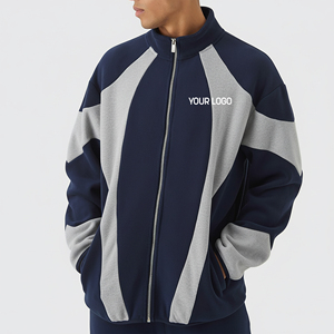 Sweat-shirt d'hiver confortable pour homme, style hip-hop, avec logo personnalisé imprimé en sérigraphie de qualité supérieure, fermeture éclair bicolore, collection 2026 - Product Image 5