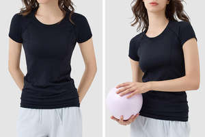 Women's High Elasticity Spandex Summer T-<b>Shirts</b> Anti-Bacterial Gym Tops Breathable Compression Moisture Wicking Four-Way Stretch - Product Image 4