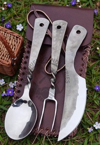 Juego de Cubiertos Medievales de Edición Nueva, Juego de Cubiertos Forjados a Mano para Salón de Comedor, Utensilios de Cocina Renacentistas - Product Image 6