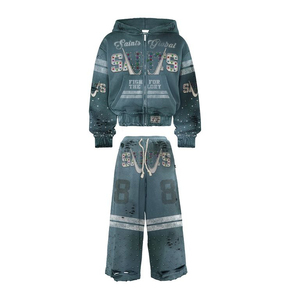 New Design Regular Fit Men's Winter Tracksuit-Casual Streetwear <b>Sweat</b> <b>Set</b> Unisex Breathable 100% Cotton - Product Image 1
