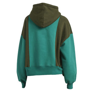 Sweat-shirt à capuche décontracté pour femme, à rayures et blocs de couleur, doux, à manches longues - Product Image 5