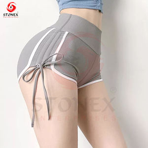 <b>Women's</b> High Waist Quick Dry Seamless Yoga <b>Shorts</b> Butt Lift Fitness Pants Workout <b>Booty</b> Yoga <b>Short</b> - Product Image 3