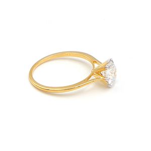 Anillo Solitario con Diamante Cultivado en Laboratorio, Oro Amarillo de 14K, Corte Redondo, Certificado IGI, para Mujer, DUA para Compradores Globales y Mercados de Exportación - Product Image 4