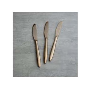 Rose Gold Rectangular Bold Handle <b>Cake</b> <b>Server</b> and Knives Silver Plated Blade Cutlery - Product Image 6