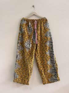 กางเกงขายาวงานฝีมือแบบคันธาหลากหลายแบบ กางเกงโยคะทรงขาบานสไตล์โบฮีเมียน - Product Image 5