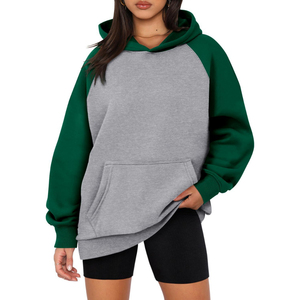 Meilleure fabrication sweat à capuche solide surdimensionné pour femmes 100% coton matériel personnalisé Logo impression Streetwear pull OEM - Product Image 1