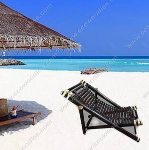 Gran oferta de tumbona de bambú para Patio al aire libre, tumbona plegable reclinable de mimbre para cubierta de Hotel, patio de playa, piscina - Product Image 2