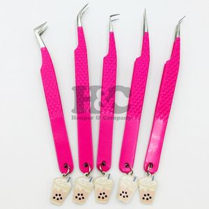 Pinzas de Acero Inoxidable Puntiagudas de Calidad Premium para Extensión de Pestañas, Diseño Coffee Charm, 10 mm de Longitud, para Pestañas de Visón - Product Image 3