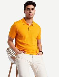 เสื้อเชิ้ตลำลองแขนสั้นระบายอากาศลายพื้นทำจากผ้าฝ้ายและเส้นใยไม้ไผ่สำหรับผู้ชายโลโก้ของคุณเอง - Product Image 3