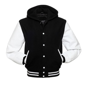 Blouson universel personnalisé 2025 en mélange coton-laine respirant et à séchage rapide, col montant, manches longues, style Letterman, pour l'hiver (vente en gros) - Product Image 1