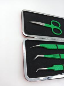 Revestimiento en polvo de apio profesional 45 aislamiento de bota estilo delfín extensión de pestañas pinzas tijera HERRAMIENTA DE BELLEZA DE ACERO INOXIDABLE - Product Image 5