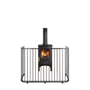 Écran de cheminée pliable de qualité supérieure en fil de fer vintage, protection contre les étincelles, finition noire, avec maille - Product Image 6