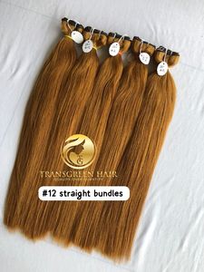 Extensions de cheveux vierges de temple indien à cuticule simple alignée de 22 pouces Cheveux Remy droits #12 couleur exportation fournisseur en gros - Product Image 3