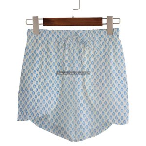 Shorts de nuit en coton imprimé à la main, disponibles en emballage en coton, idéal pour la revente - Product Image 4