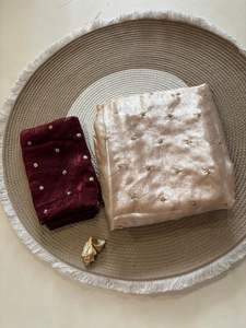 ผ้าส่าหรีผ้าไหมเนื้อนุ่มสำหรับผู้หญิง พร้อมงานปักเลื่อมแฟนซี บุตติ และเสื้อปักลายแฟนซี ผลิตในอินเดีย - Product Image 5