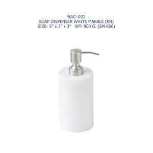 Distributeur de savon en marbre blanc moderne avec porte-brosse à dents ensemble de salle de bain rond pour hôtels et décoration de la maison au prix de gros - Product Image 4