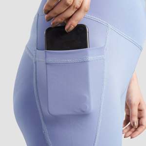 Leggings taille haute Pro Motion XL, doux, sans couture, tricotés en spandex et nylon, à motifs, pour le sport et les loisirs, avec imprimé lavande - Product Image 5
