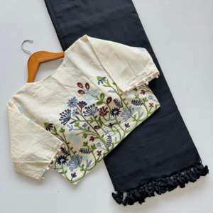 Vente chaude Belle Dressing Fancy Outfit Lourd Dernier Handloom Coton Avec Blouse De Travail Et Saree Fournisseur Et Exportateur Indien - Product Image 3