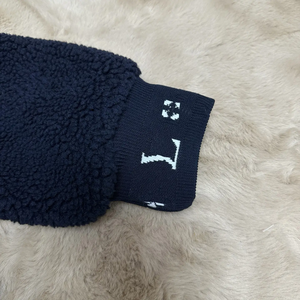 Veste en polaire d'hiver streetwear, col rabattu, tricotée en polyester/coton, doublure en polaire sur le devant, coupe-vent pour homme - Product Image 5