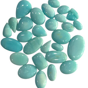 Alta calidad Natural Perú Opal Cabujón suelto Piedras preciosas Corte ovalado Verde Tamaño libre - Product Image 1