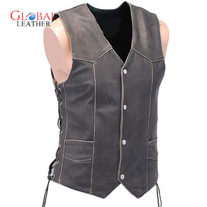 Chaleco informal para hombre más vendido, Chaleco de cuero para motocicleta, ropa de calle de alta calidad para la temporada de primavera - Product Image 3