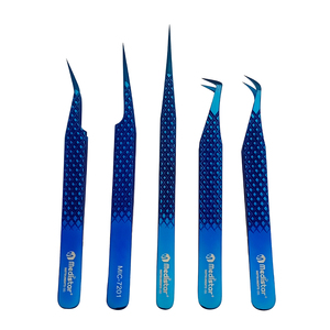 Pince à épiler de précision en acier inoxydable de haute qualité avec pointe en fibre, durable, 10 mm, pour extensions de cils, logo personnalisé, produit pour cils en volume inclinés - Product Image 5