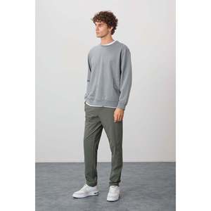 Sudadera Básica para Hombre de Algodón Gris Melange con Textura Suave y Corte Estándar - 88363 - Gb melange - Product Image 3