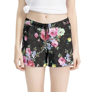 Drop Shipping Women Shorts New Style Manufacturer Flowers Printed Casual Hot Short and Pocket High <b>Waist</b> Cheap Price Women Short - Product Image 1