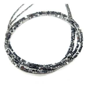 Diamants noirs en forme de cube, 100 % naturels, facettés, 1,5-2,5 mm, taille coussin, diamants en vrac, excellente qualité de coupe, VS2, pour la fabrication de bijoux - Product Image 1