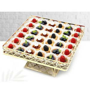 Premium Quality Gold Metal <b>Chocolate</b> Tray <b>Weddings</b> Ware Catering Tray Unique Sweets Dessert Holder <b>Chocolate</b> Tray Best Price - Product Image 3