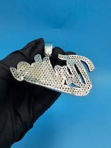 Customizable Name <b>Letter</b> Pendant with VVS Round Moissanite Diamonds Iced Hip Hop Style for Party Fine Jewelry Pendants & <b>Charms</b> - Product Image 3