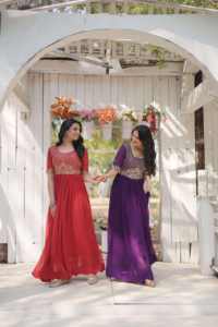 Hermoso último diseñador de moda pesado Faux Blooming vestido con bordado Zari lentejuelas Trabajo Mujer moda exportador y proveedor - Product Image 5