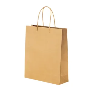 Borse per la spesa in carta riciclata ecologica con soffietto per gadget promozionali - Product Image 1