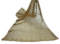 Écharpe châle longue bicolore en filet pour femme, style traditionnel pakistanais et indien, toutes saisons, durable, respirante et légère