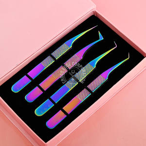 Wholesale Nano Grip Microfiber Eyelash Extension Tweezer Lightweight Straight Isolation <b>Tool</b> for Individual Lash Application - Product Image 1