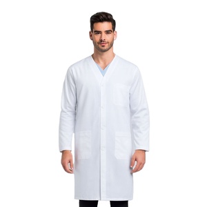 Bata de Laboratorio para Hombre, Marca Privada OEM, Uniforme Médico 100% Algodón, Bata de Doctor Blanca Resistente, Ropa de Trabajo para Hospital y Clínica, Personalizable - Product Image 2