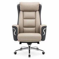 Chaise de bureau de direction moderne de luxe en cuir anti-griffures, dossier haut inclinable, pour bureau, maison, hôpital, école