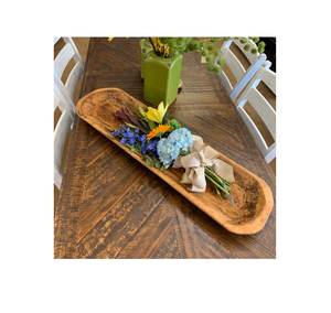 ชามแป้งไม้ทรงยาวสำหรับตกแต่งดอกไม้ชามไม้ - Product Image 1