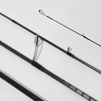 Canne à pêche spinning en carbone 24T/30T pour maquereau, 4 brins, design compact de voyage, guides Fuji, poignée fendue en acier inoxydable, action moyenne
