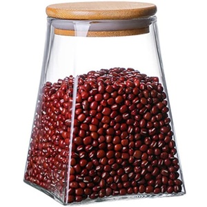 Juego herméticos de tarros de vidrio para almacenamiento de alimentos de tres piezas de calidad superior con tapa de madera a un precio razonable para bodas Proveedor indio - Product Image 5