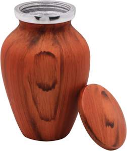 4 Pack of Wood Finish <b>Keepsake</b> Cremation Urns <b>for</b> <b>Ashes</b> Aluminum Urns with Painted Wood Finish 3 Cubic Inch Capacity tablespoons - Product Image 1