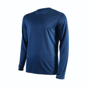 เสื้อยืดฟิตเนสแขนยาวสำหรับผู้ชายเสื้อออกกำลังกายผ้าฝ้าย95 5ยางยืด - Product Image 2