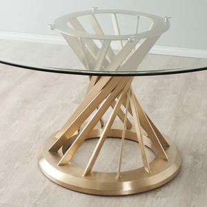 Elegante mesa de comedor con base de oro de metal, superventas en Europa, juego de mesa de comedor elegante para 4 usos en el hogar, PRECIO DE VENTA CALIENTE - Product Image 6