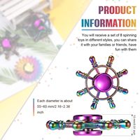 Penjualan laris mainan Promosi logam campuran seng desain kubus Fidget baru Spinner tangan logam pelangi Heptagonal