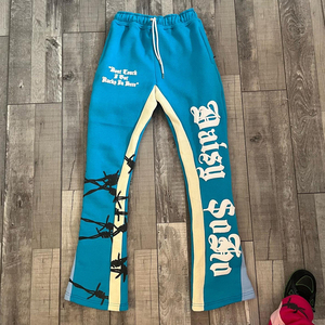 Nouveaux pantalons de survêtement en coton pour hommes pantalons de Streetwear décontractés respirant lavage à l'acide pantalon lavé à l'acide personnalisé plaine - Product Image 5