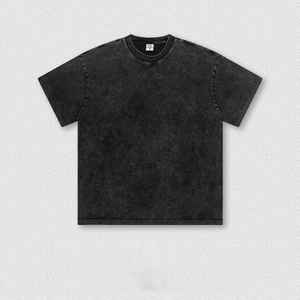 2025 personnalisé de haute qualité o-cou hommes T-Shirts et Shorts ensemble respirant lavage à l'acide Logo imprimé vêtements vierges - Product Image 2