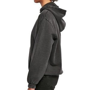 Chándal de nuevo estilo para hombre, Sudadera con capucha lavada con ácido y pantalones estilo acampanado, logotipo desgastado, diseño personalizado y cordón más grueso fuerte - Product Image 2