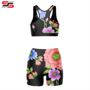 High Waist Shorts Yoga <b>Bra</b> Short Set Breathable Fitness Sports Clothing Solid <b>Back</b> Design Workout Sets for Women - Product Image 2