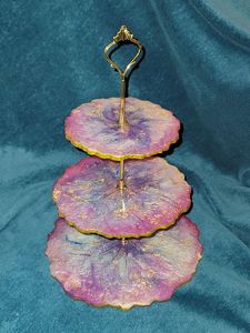 DIY ถาดผลไม้รูปทรงกลม3ชั้นแม่พิมพ์ซิลิโคนสำหรับโต๊ะถาดชาอีพ็อกซี่ - Product Image 3