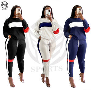 Conjunto de chándal de 2 piezas con capucha y pantalones para mujer, conjunto de chándal para mujer, con logotipo personalizado, al por mayor, 2025 - Product Image 1